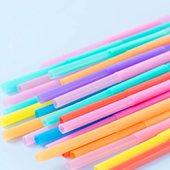 一次性吸管彩色艺术弯头手工食品塑料家用喝水饮料折星星长