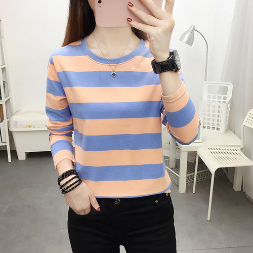 长袖遮肚子纯棉新款女舒适柔软