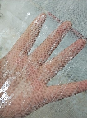 新款网纱刺绣婚纱礼服亮片DIY