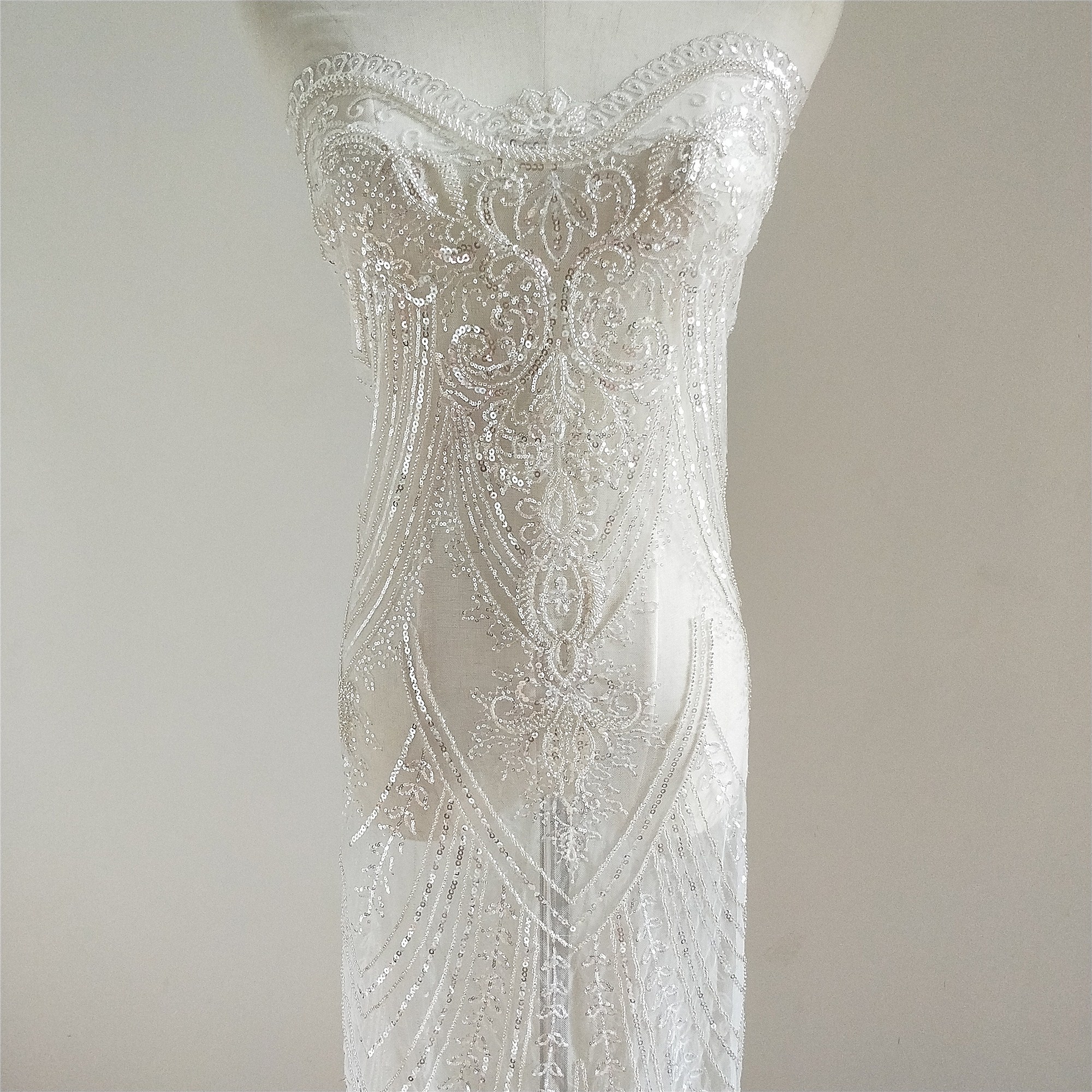 new pattern Imported high-grade luxury Embroidery Beaded sequins European style Wedding dress Embroidery Fabric cloth DIY accessoriesin the Home Fabric , Cloth/Fabric/Manual diy Cloth fabric  category - from Buy2taobao.com to provide professional Taobao agent buy service