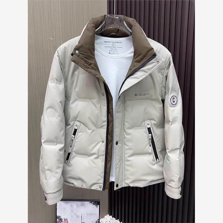 新款羽绒服男士冬季短款立领男装轻薄保暖158非标P100标P125，男装羽绒服，星座1411A