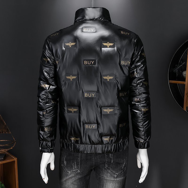 轻薄亮面羽绒服男青年短款2025年冬季加厚白鸭绒立领2967P100，男装羽绒服，星座1411A