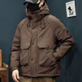 【50绒有报告】户外连帽工装男士羽绒服1078-1P170，男装羽绒服，星座1411A