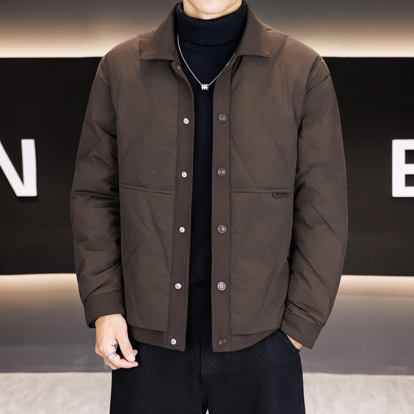 【50绒有报告】户外翻领男士羽绒服男1072-1P140，男装羽绒服，星座1411A