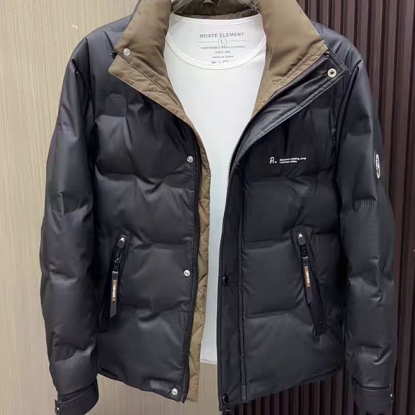 新款羽绒服男士冬季短款立领男装轻薄保暖158非标100标P125，男装羽绒服，星座1411A