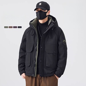 【50绒有报告】户外工装连帽工装男士羽绒服1078-1 P170图片