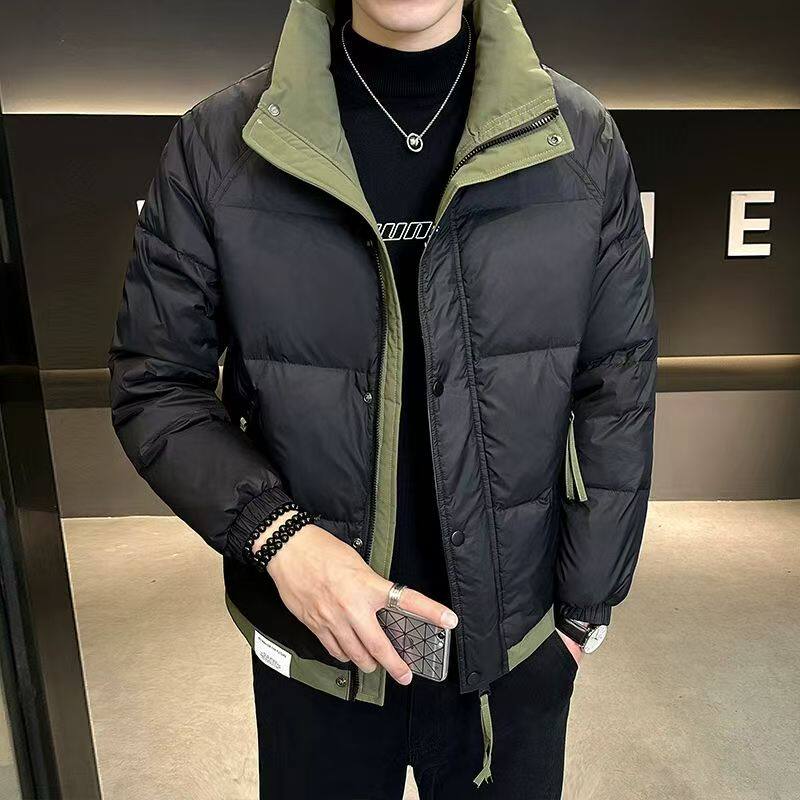 立领羽绒服男士冬季新款潮牌帅气休闲加厚白鸭绒外套男装976p120，男装羽绒服，星座1411A