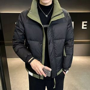 立领羽绒服男士冬季新款潮牌帅气休闲加厚白鸭绒外套男装976p120图片