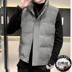 新款冬季男士羽绒马甲鸭绒内穿保暖背心轻薄羽绒服821p70图片