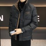 【50绒有报告】羽绒服男潮牌拼接加厚保暖面包服1008-1P130，男装羽绒服，星座1411A