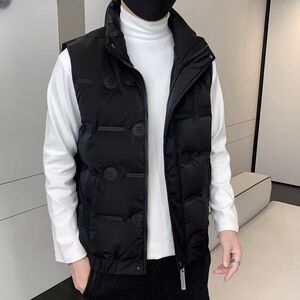 羽绒马甲男2025秋冬季新款休闲背心马夹无袖羽绒服保暖823P70图片