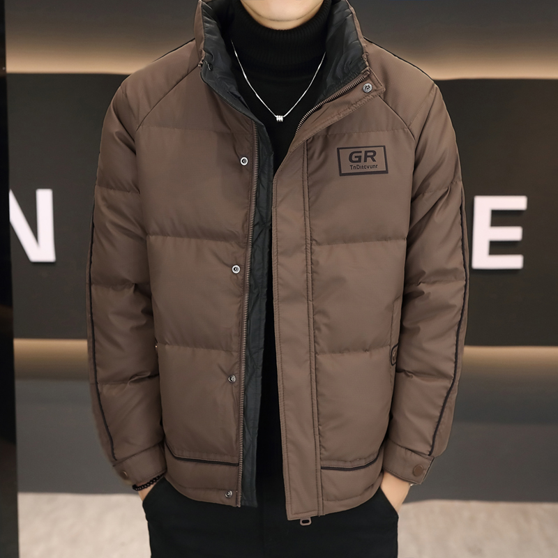 【50绒有报告】羽绒服男潮牌拼接加厚保暖面包服1008-1P130，男装羽绒服，星座1411A