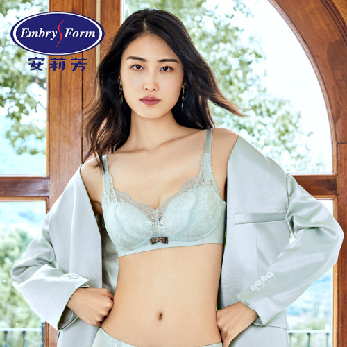 【薄模杯】安莉芳性感蕾丝软支撑文胸薄款大胸显小内衣女EB00419