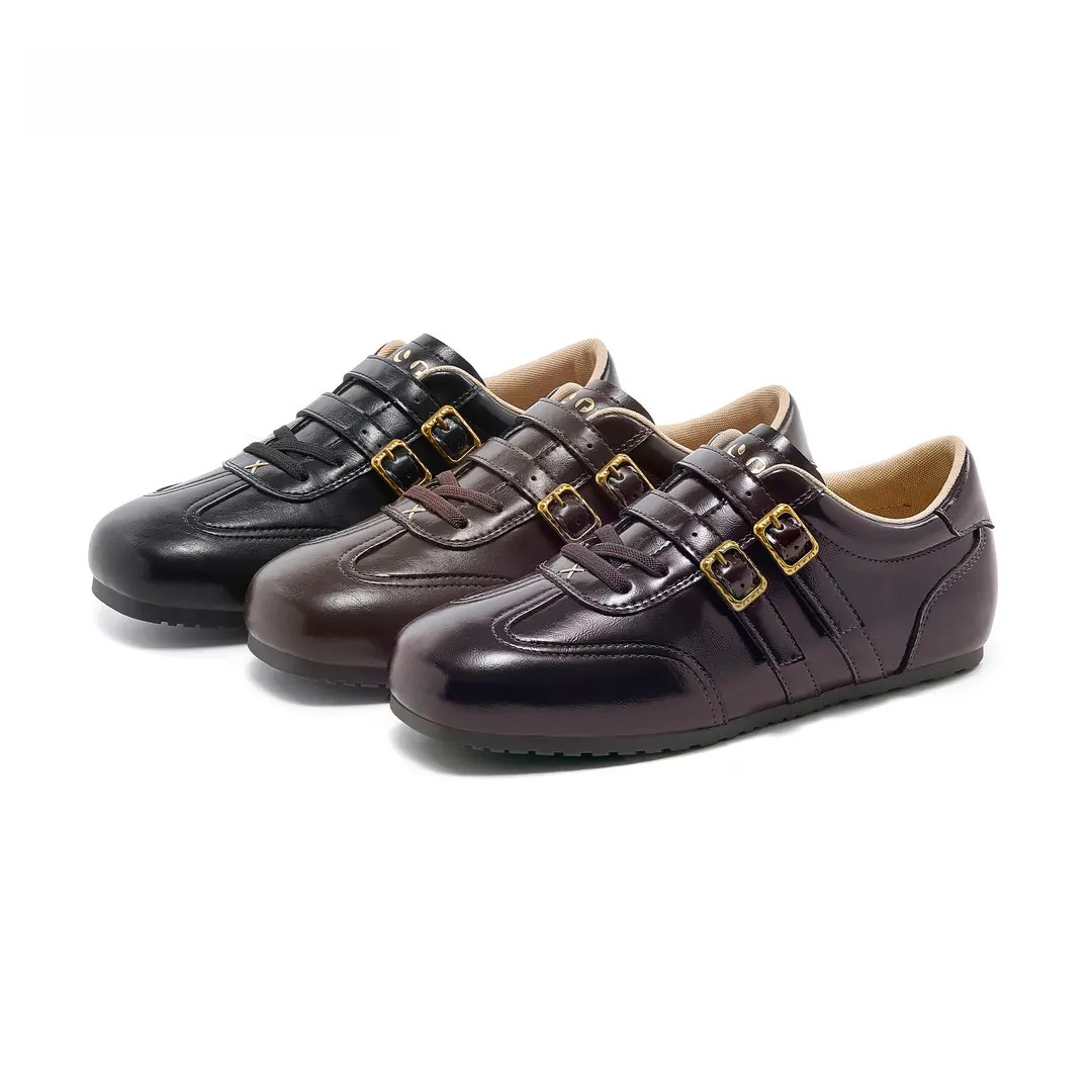 早春新款魔术贴德训鞋平底休闲鞋德训百搭潮流时尚运动鞋女2026