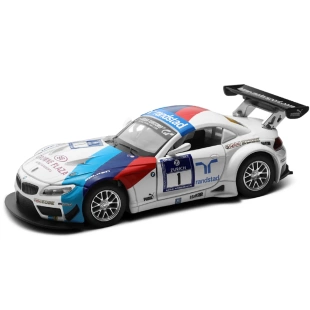 32宝马Z4 合金车模1 GT3仿真赛车模型带声光回力收藏摆件