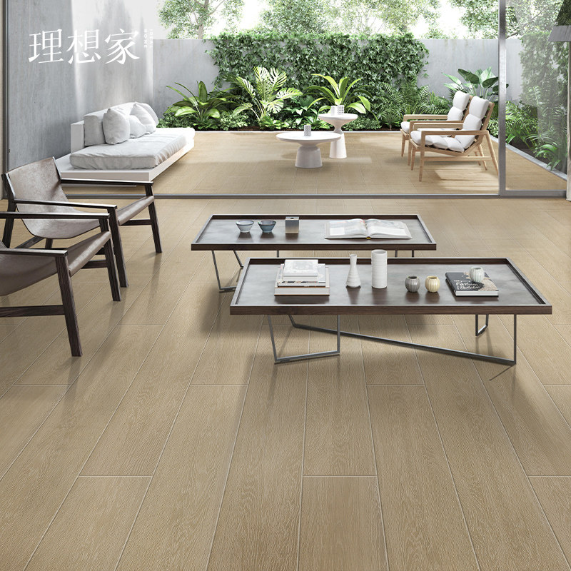 理想家木纹砖全瓷直边砖200x1200仿木地板瓷砖阳台地砖名木系列_虎窝淘