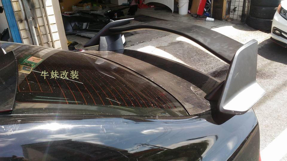 思域改装新款尾翼abs碳纤台产