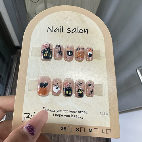 穿戴甲猫眼穿戴甲指甲贴片纯手工半手工美甲假指甲5216