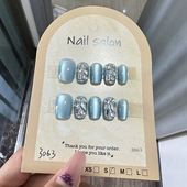 穿戴甲猫眼穿戴甲指甲贴片纯手工半手工美甲假指甲重工3063款 式