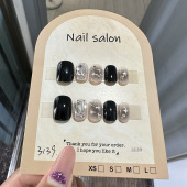 穿戴甲猫眼穿戴甲指甲贴片纯手工半手工美甲假指甲鎏金3139款 式