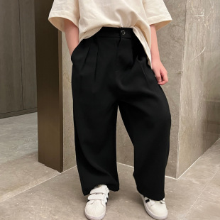 儿童春夏款西裤韩版宝宝休闲阔腿裤中小童男童长裤春季帅气萝卜裤
