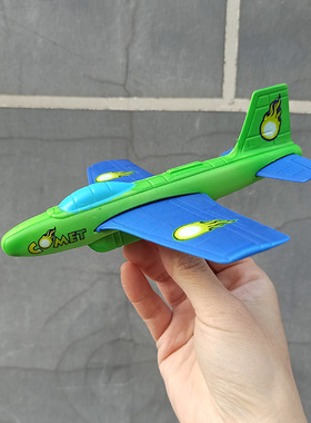 泡沫飞机 手抛儿童投掷滑翔机软户外运动小玩具回旋耐摔塑料宝宝3