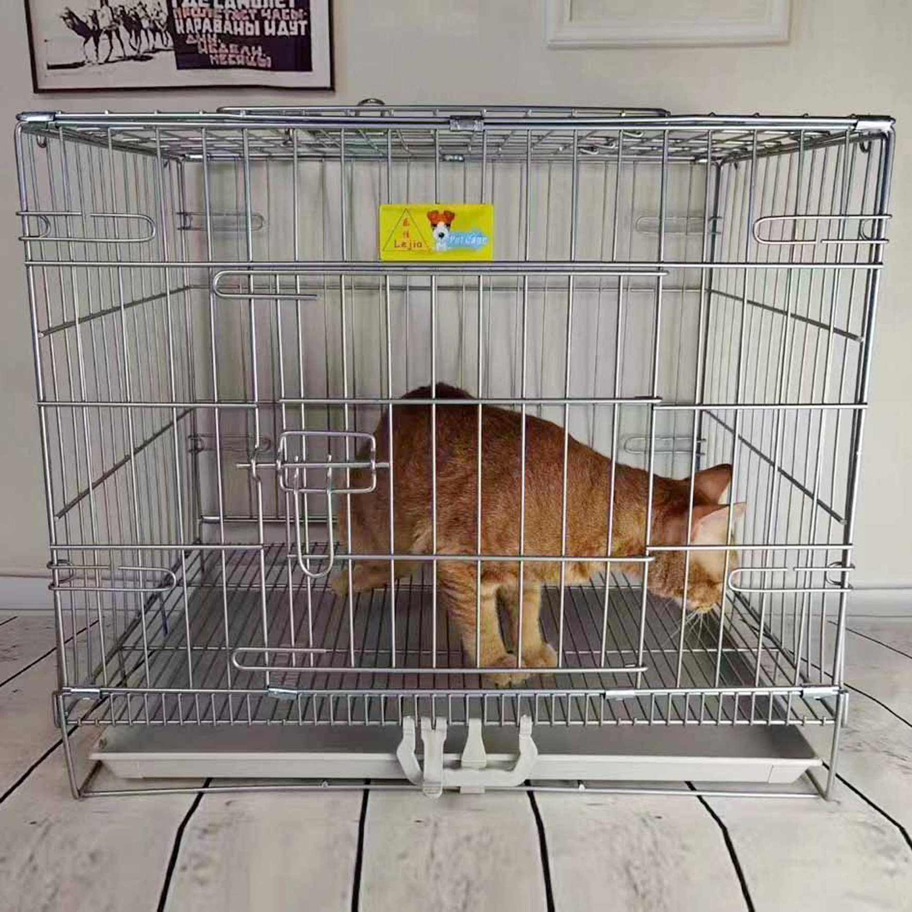 乐佳加粗狗笼中小型犬宠物笼带厕狗笼子