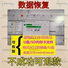 电脑手机硬盘数据恢复软件U盘sd删除格式化恢复视频照片文件修复
