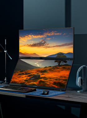 联合创新INNOCN 29英寸上下屏组合多窗口办公屏幕双屏显示器