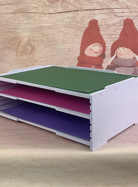 画室置物架可调节4K开卡纸收纳架幼儿园美术室剪纸多层分类整理架