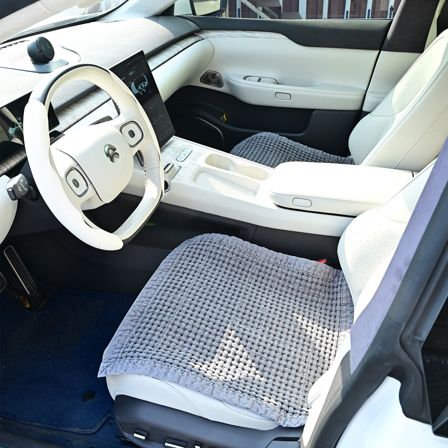 韩国高端100%全棉汽车坐垫三件套纯棉夏季四季通用座垫前后排单片