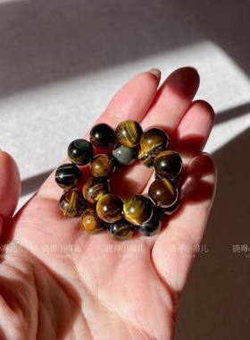 澜山能量蓝金虎眼石手链男女喜土