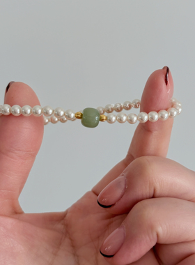 手链和田玉珍珠小众设计ins女