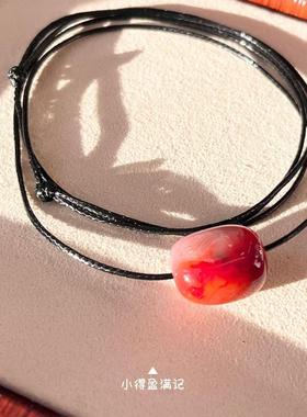 澜山能量南红项链项链喜火