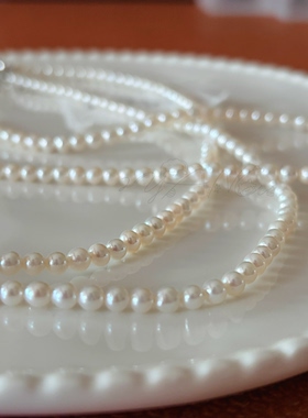 NGTC珍珠鉴定师严选天然淡水极光baby珍珠项链锁骨链白搭显白轻奢