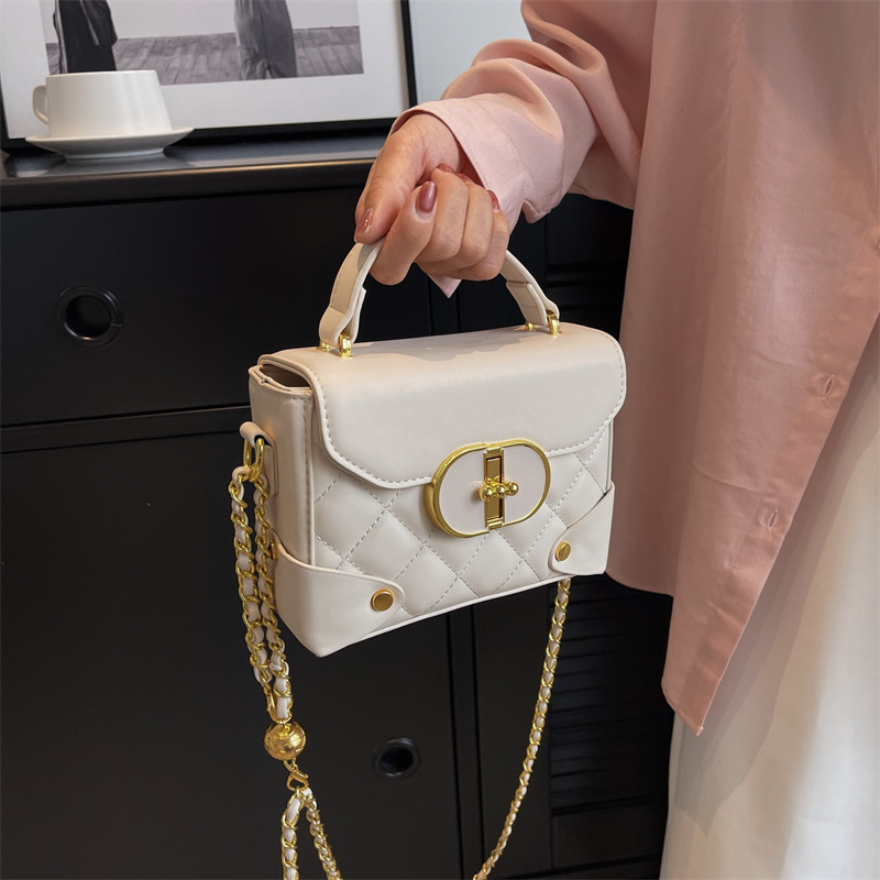 2025流行新款手提盒子包网红爆款菱格链条包时尚百搭单肩包小方包,箱包皮具/热销女包/男包,小方包,淘宝优惠券,粉丝福利购,淘宝优惠卷