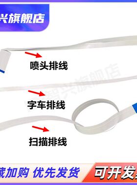 适用 Epson爱普生L111 L130 L132 L211 L201 L222 L101 L210 L220喷头打印头排线 扫描头 传感器 头缆线 卡扣