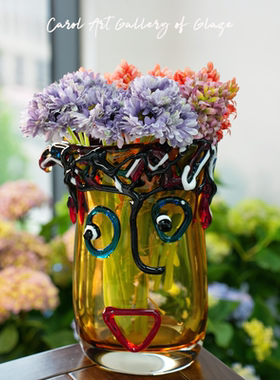 卡罗尔人间遗珠眼镜人脸摆件