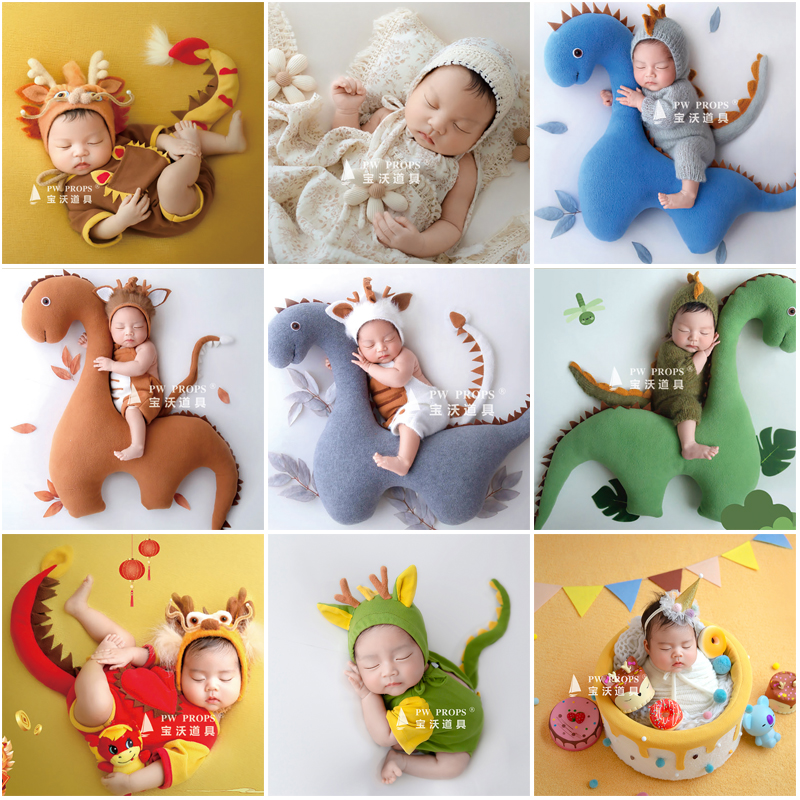 宝沃儿童摄影主题衣服帽子毯子道具桶新生儿影楼照相套餐提供样片