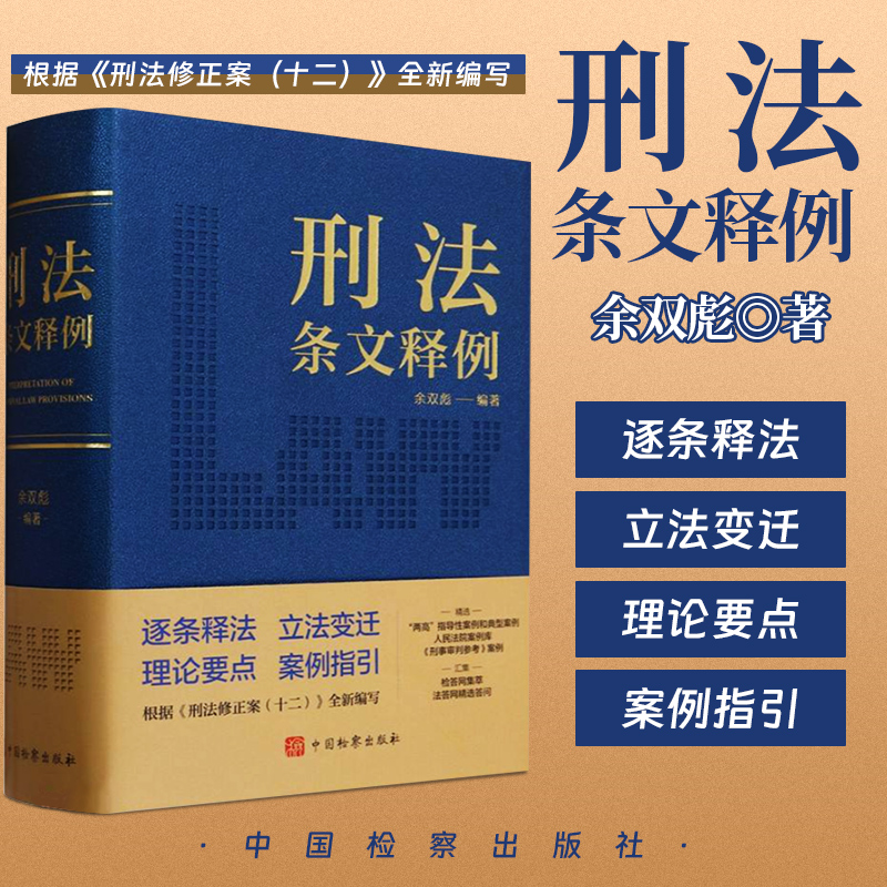 刑法条文释例余双彪2024新书