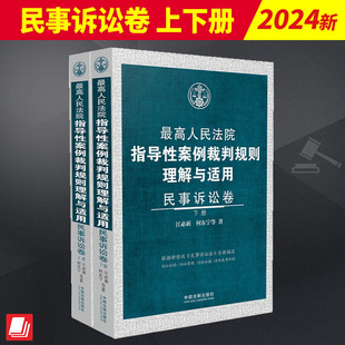 上下册 民事诉讼卷 江必新 何东宁 社9787521637786 2024新书 中国法制出版 最高人民法院指导性案例裁判规则理解与适用