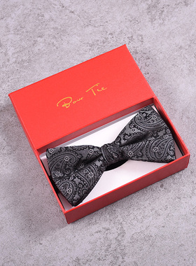 Bow Tie欧美大牌真丝时尚领结新郎结婚蝴蝶结正装商务领结男蓝色