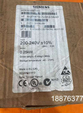 全新原装变频器Micromaster 410，型号6S议价