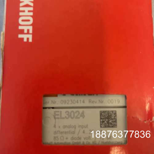 倍福EL3024全新原装正品，4路模拟输入，4-20mA差分议价