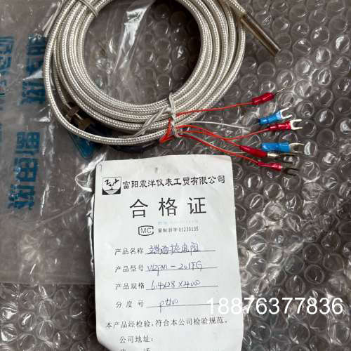 全新端面PT100热电阻，型号WZPM-201FG，规格6.议价