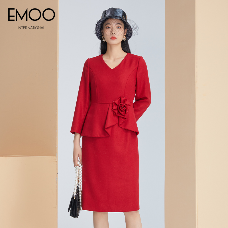 EMOO杨门婚宴礼服连衣裙女