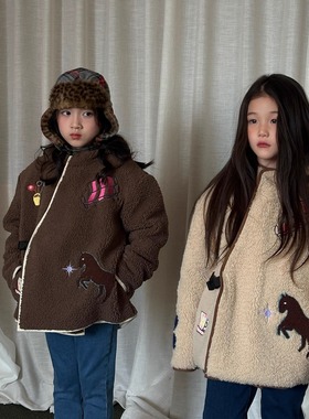 YR【3m新雪丽棉】进口机贴布刺绣＋毛巾绣保暖仿羊驼毛棉服