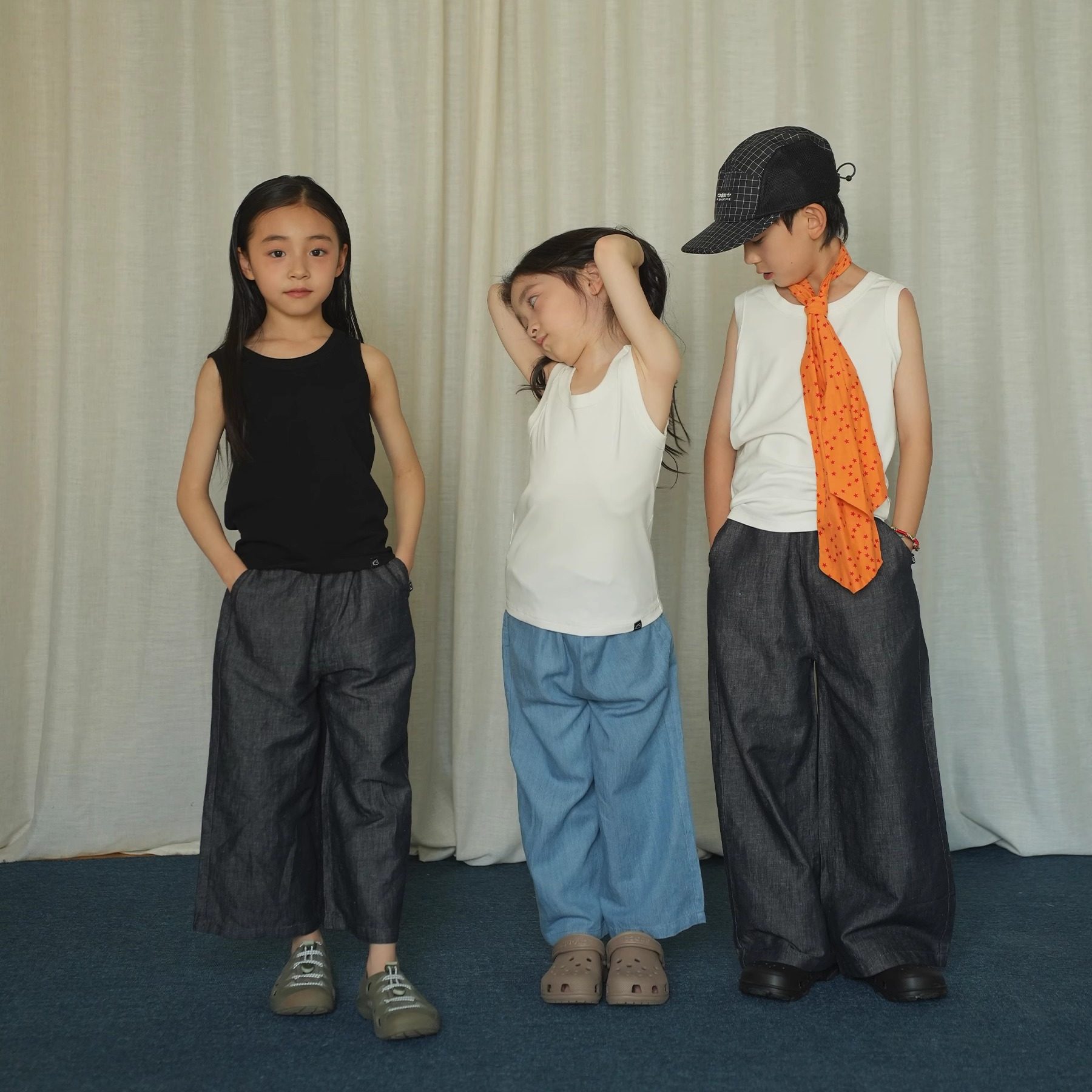 yummyrocky夏季神裤【进口有机棉麻】牛仔A类凉爽垂软阔腿裤,童装/婴儿装/亲子装,裤子,淘宝优惠券,粉丝福利购,淘宝优惠卷