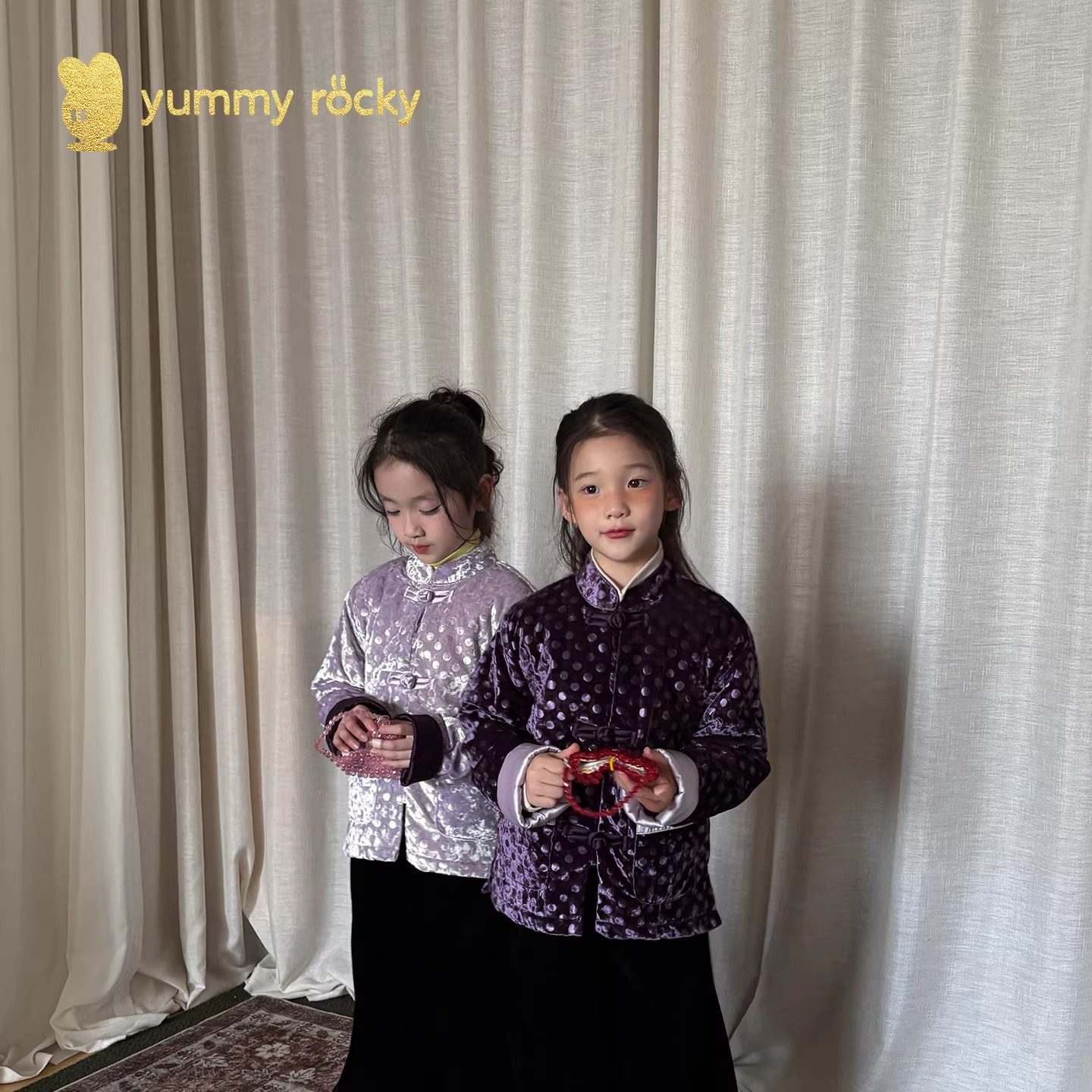 【无补】YR【3M新雪丽棉服】丝绒波点3M棉保暖撞色唐装,童装/婴儿装/亲子装,棉袄/棉服,淘宝优惠券,粉丝福利购,淘宝优惠卷