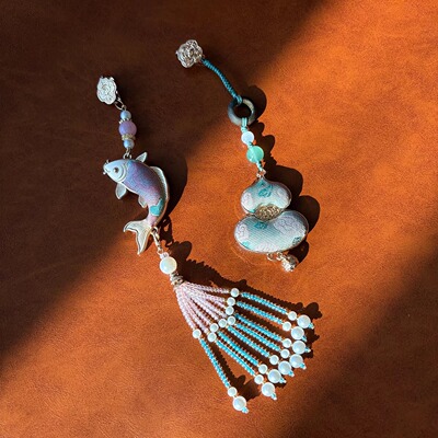 【无补 单拍不发】YR年服搭档纯手工定制非遗宋锦葫芦/锦鲤压襟